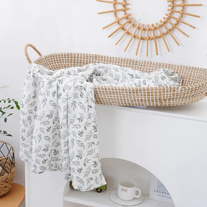 Muslin Swaddle Blanket 100% Cotton 2-Layer Baby Bath Towel Wrap