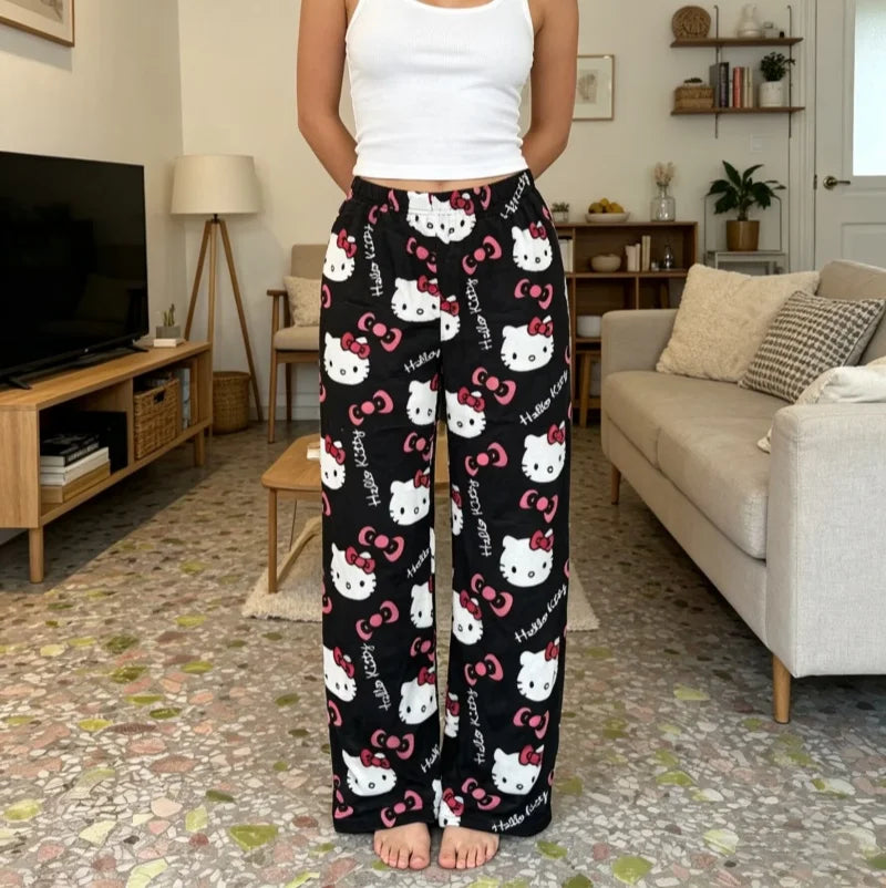 Hello Kitty Flannel Pajama Pants for Women