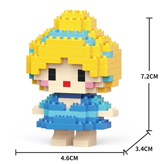 Disney Mini Building Blocks Figure – Mickey Minnie Princess Brick Toy