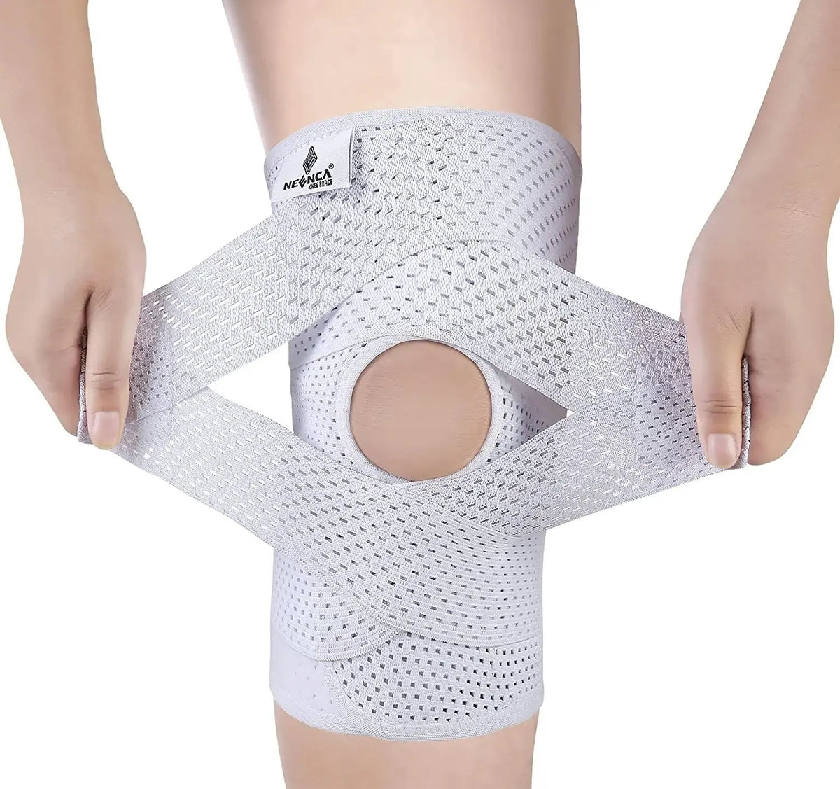 Neenca Knee Brace Pain Compression Support Air Mesh Fabric Side Stabilizers Meniscus Tear Acl