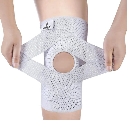 Neenca Knee Brace Pain Compression Support Air Mesh Fabric Side Stabilizers Meniscus Tear Acl