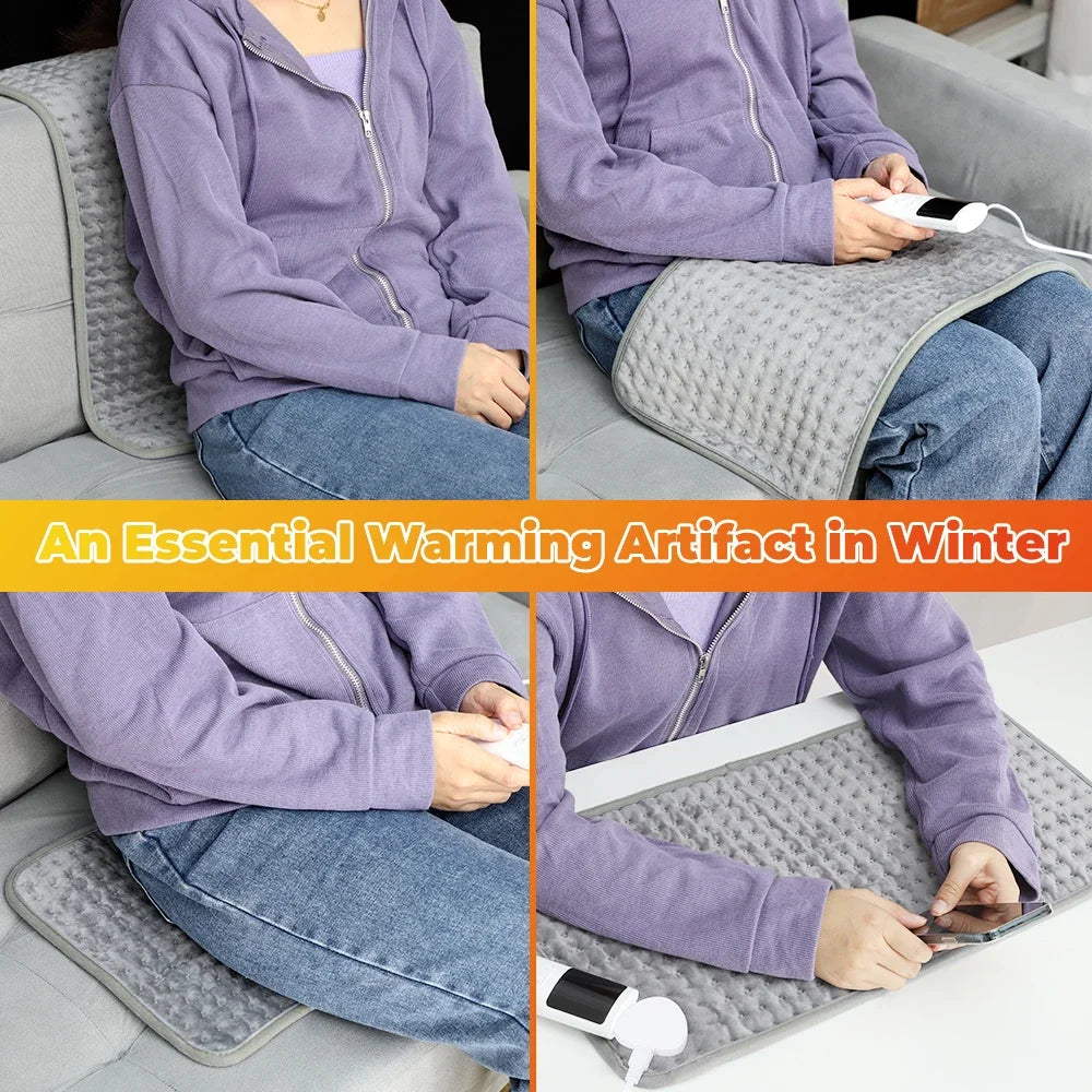 Electric Heated Blanket Mat with Timer for Bed and Sofa