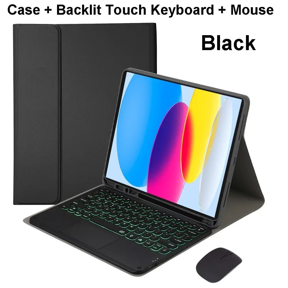 iPad Bluetooth Keyboard Case with Touchpad – 11th Gen, A16, Multi-Language