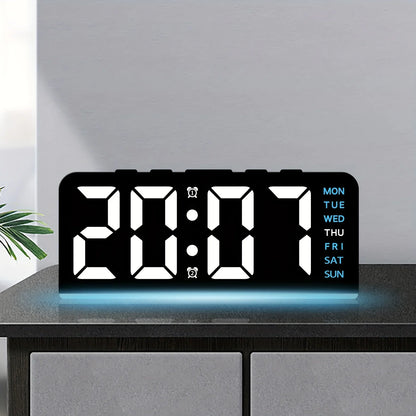 LED Digital Alarm Clock with Night Light, Temperature Display & Snooze