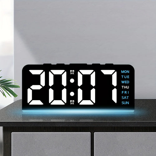 LED Digital Alarm Clock with Night Light, Temperature Display & Snooze