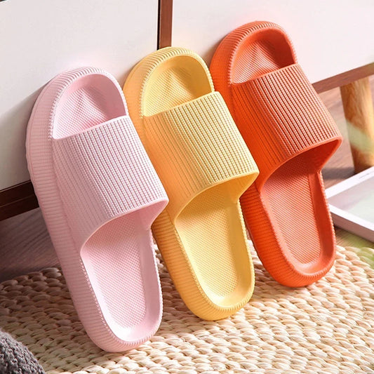 Thick Platform Cloud Slides – EVA Pillow Sole Slippers