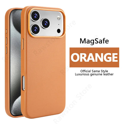 Magnetic Leather Case for iPhone 17 Pro Max 16 15 14 13 12 Plus with MagSafe