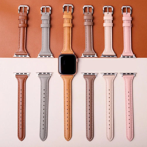 Slim Leather Band for Apple Watch, 40–49mm, Women’s Style