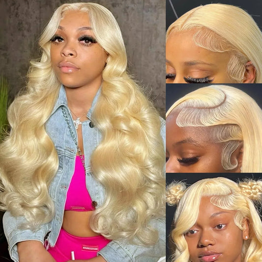 613 Blonde Body Wave HD Lace Front Wig Human Hair – 13x4 & 13x6, 200%-220% Density