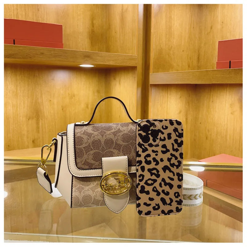 Crossbody Bag – Women's Floral PU Leather Shoulder Bag