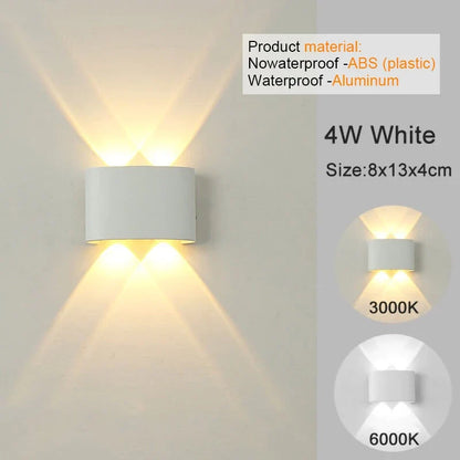LED Wall Sconce Up Down Light – Modern Indoor Outdoor Wall Lamp