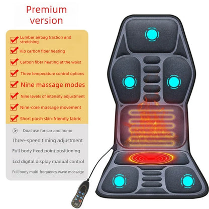 Full Body Massage Seat Cushion with Heat & Lumbar Airbag
