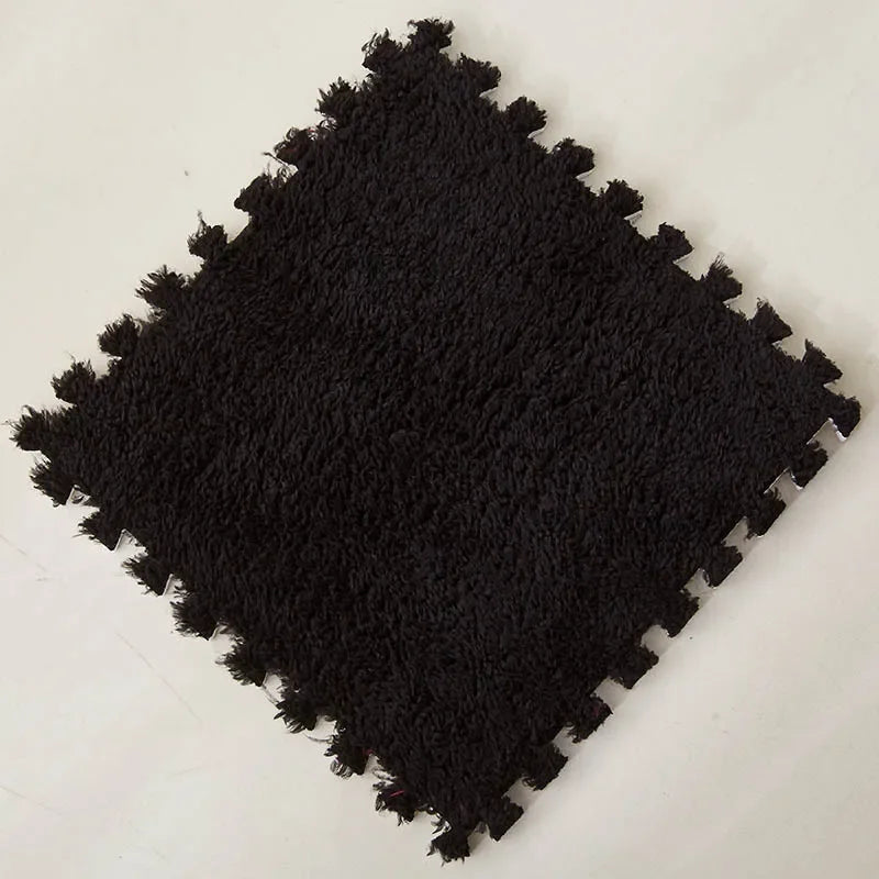 Plush Puzzle Floor Mat – 10pcs Interlocking Foam Tiles 30x30cm