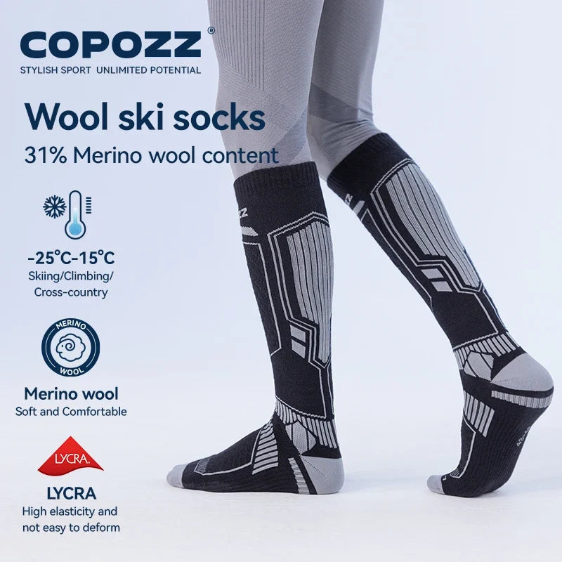 Thermal Merino Wool Ski Socks for Men & Women
