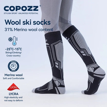 Thermal Merino Wool Ski Socks for Men & Women