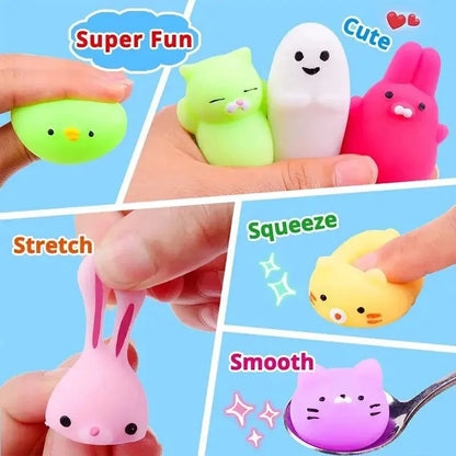20-Piece Random Cute Animal Squeeze Stress Relief Toys