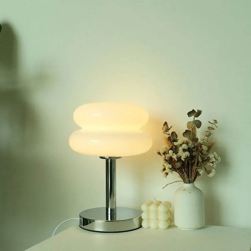 Macaron Glass Table Lamp – Dimmable Bedside Atmosphere Light