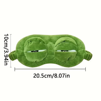 3d Frog Sleep Mask Natural Sleeping Eyeshade Women Men Creative Cartoon Soft Portable Blindfold