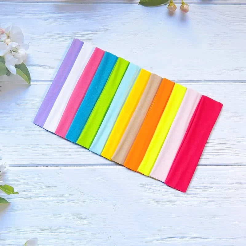 Elastic Hair Band Headbands Solid Color Knitted Sports Running Fitness Yoga Bands Makeup Accessories