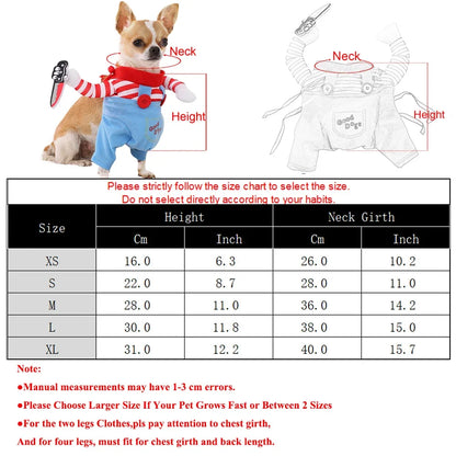 Funny Halloween Dog & Cat Cosplay Costume for Small & Medium Pets