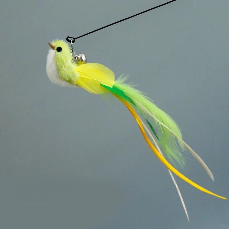 Funny Bird Feather Cat Wand Bell Accessories Interactive Toys Cats Kitten Hunting Teaser Exercise