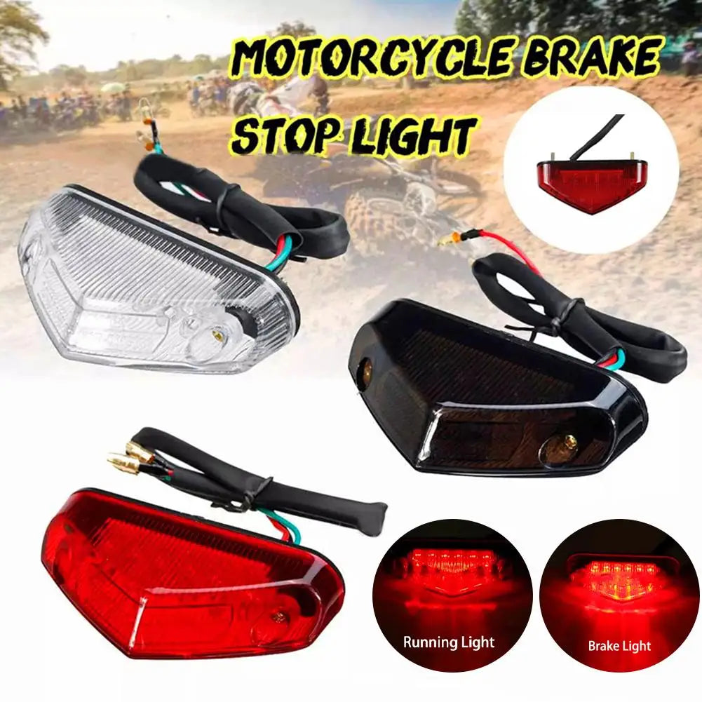 Motorcycle LED Tail Light – Universal Brake & License Plate Lamp 12V