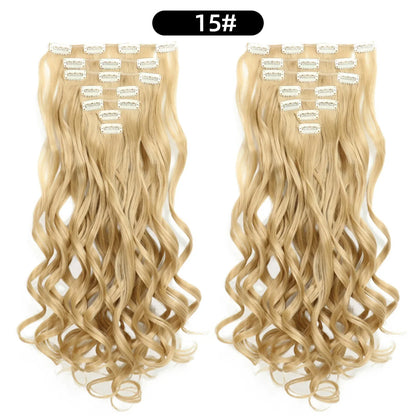 22 Inch Curly Wavy Clip In Hair Extensions 7PCS