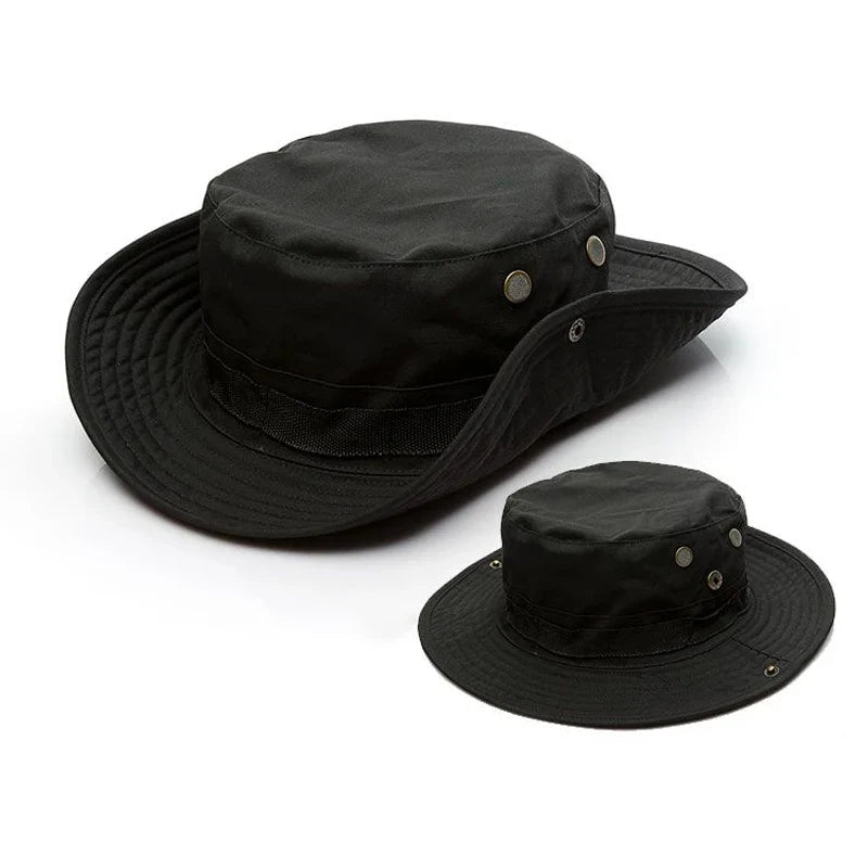 2 Piece Men's Wide Brim Boonie Hat and Balaclava Set