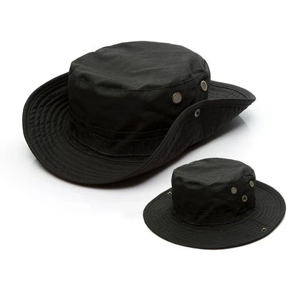 2 Piece Men's Wide Brim Boonie Hat and Balaclava Set