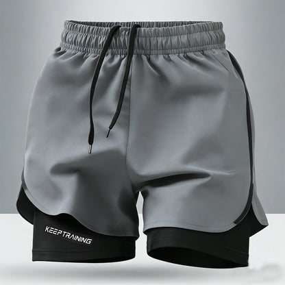 Men's 2-in-1 Running Shorts – Quick Dry Gym Shorts
