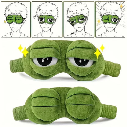 3d Frog Sleep Mask Natural Sleeping Eyeshade Women Men Creative Cartoon Soft Portable Blindfold