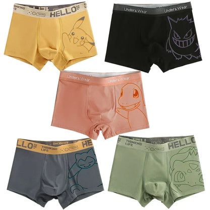 Pokémon Boxer Briefs for Men – Anime Character Underwear