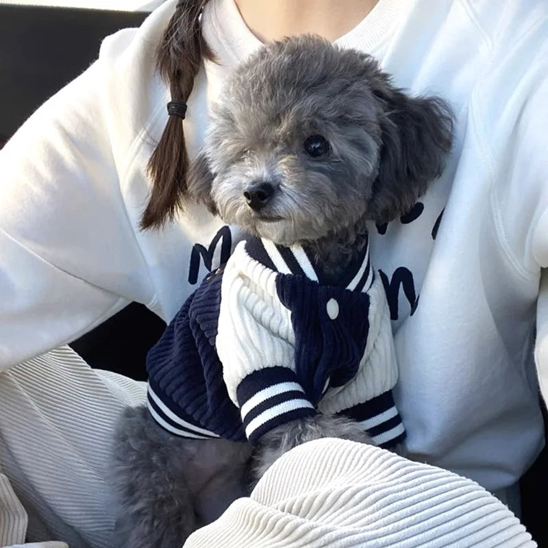 Cute Embroidered Baseball Jacket for Small & Medium Dogs & Cats