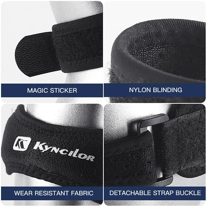 Patella Knee Strap Adjustable Silicone Tendon Support Band for Running Sports