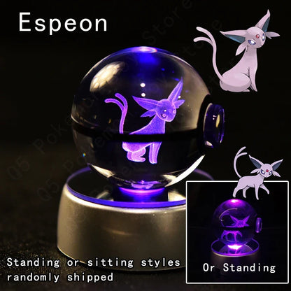 Pokémon 3D Crystal Ball Night Light with Mewtwo & Pikachu