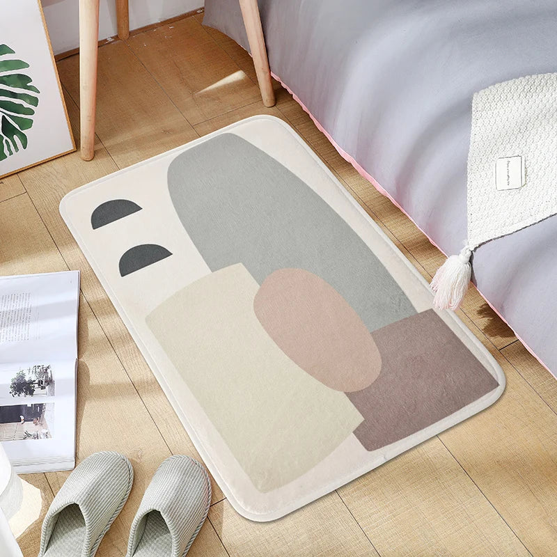 Plush Bedside Runner Mat – Cartoon Soft Floor Rug for Bedroom & Living Room