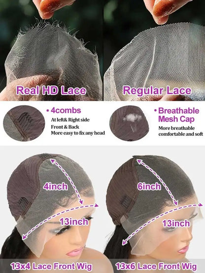 Loose Deep Wave Lace Front Wig Human Hair – HD Lace, Pre-Plucked, Natural Black