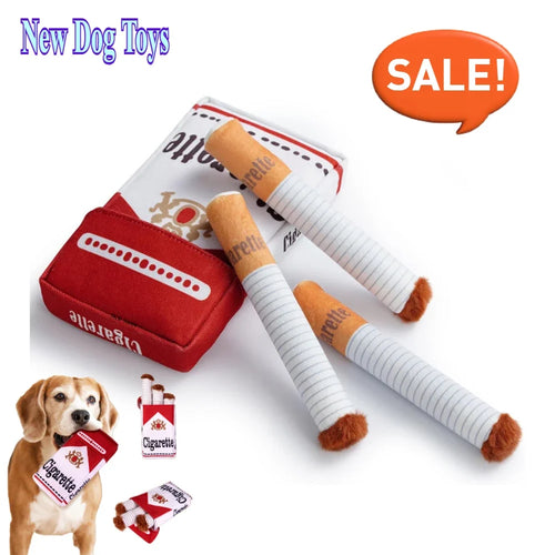 Funny Interactive Plush Dog Toys Creatives Cigarette Design Giggling Chewing Toy Perfect Pet Gift