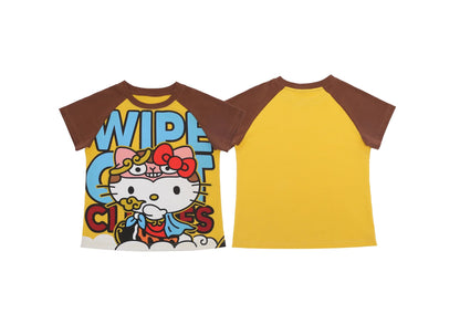 Hello Kitty Raglan Crop T-Shirt – Y2K Graphic Tee