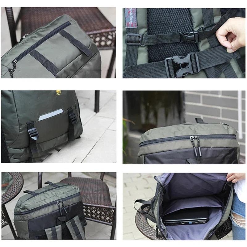 50L or 80L Large Capacity Hiking and Travel Backpack