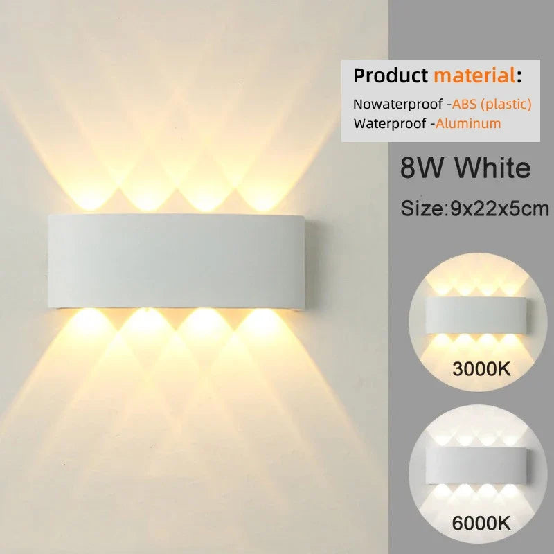 LED Wall Sconce Up Down Light – Modern Indoor Outdoor Wall Lamp