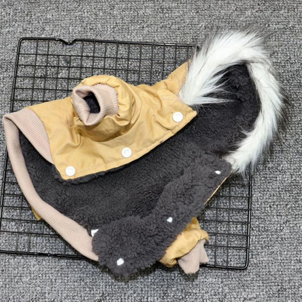 Thick Warm Winter Hoodie Coat for Small & Medium Dogs