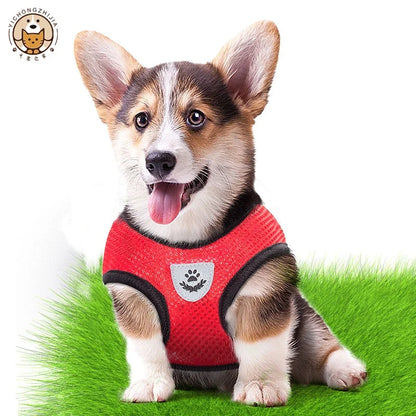 Dog Vest Walking Leash Puppy Cat Collar Polyester Adjustable Mesh Small Medium Pet Accessories