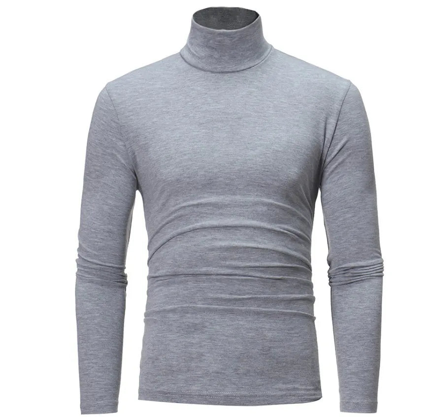Men’s Thermal Turtleneck Base Layer, Slim-Fit Long-Sleeve Modal Shirt