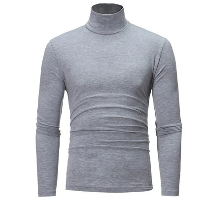 Men’s Thermal Turtleneck Base Layer, Slim-Fit Long-Sleeve Modal Shirt