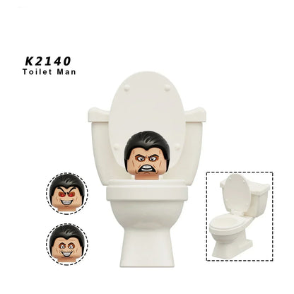 Skibidi Toilet Mini Building Block Figures – TV Man, Cameraman & More