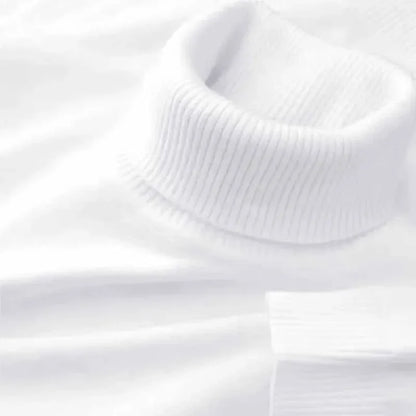 Men’s Knitted Turtleneck Sweater, Breathable Warm Pullover for Autumn & Winter