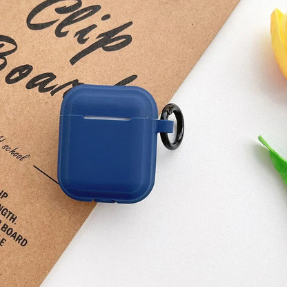Liquid Silicone AirPods Case with Carabiner Ring – Fits AirPods 1/2/3/Pro/Pro 2/Pro 3/4