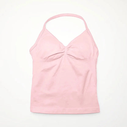 Nclagen Gym Longline Strappy Top Women Seamless Yoga Tank Removable Pads V Neck Workout Clothes