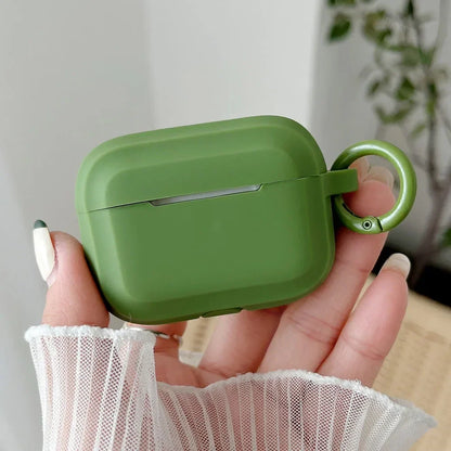 Liquid Silicone AirPods Case with Carabiner Ring – Fits AirPods 1/2/3/Pro/Pro 2/Pro 3/4